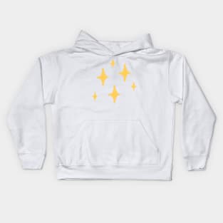 Yellow Sparkles Pixel Art Kids Hoodie